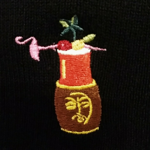 Vintage Embroidered Tropical Drink Cardigan - Picture 5 of 8